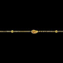 10Bracelet Or Forcat 3 Graines et 2 Boules