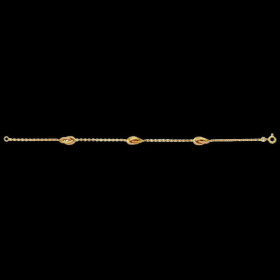 10Bracelet Or 18 Carats Forcat 3 Graines