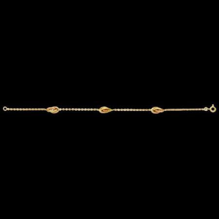 10Bracelet Or 18 Carats Forcat 3 Graines