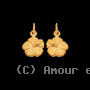 Boucles d'Oreilles pendante petit Hibiscus