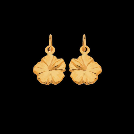 Boucles d'Oreilles pendante petit Hibiscus