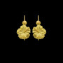 Boucles d'Oreilles pendante hibiscus or