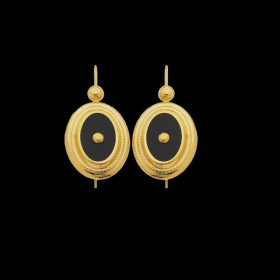 Boucles d'Oreilles ONYX 4 GRIFFES SABLAISE