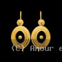 Boucles d'Oreilles ONYX 2 GRIFFES SABLAISE