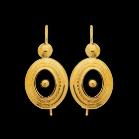 Boucles d'Oreilles ONYX 2 GRIFFES SABLAISE
