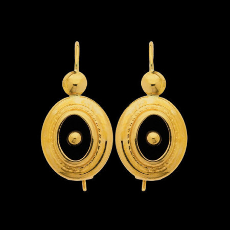 Boucles d'Oreilles ONYX 2 GRIFFES SABLAISE