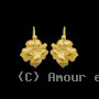 Boucles d'Oreilles 18 carats HIBISCUS