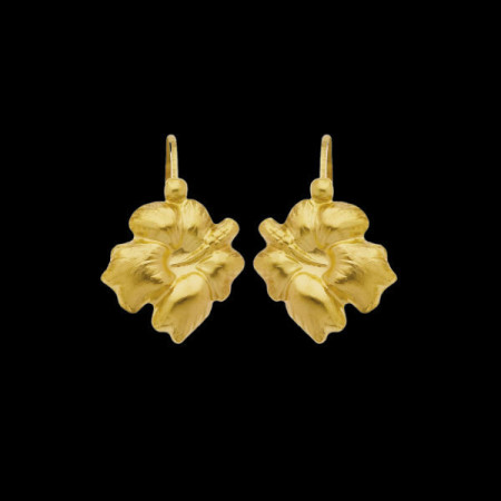 Boucles d'Oreilles 18 carats HIBISCUS