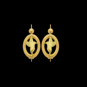 Boucles d'Oreilles 18 carats pendante COLIBRIS