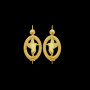 Boucles d'Oreilles 18 carats pendante COLIBRIS