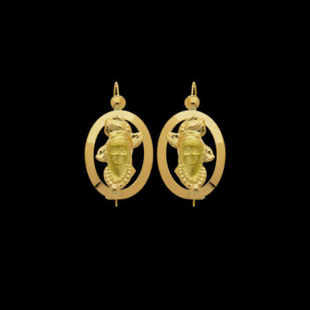 Boucles d'Oreilles Tête Antillaise