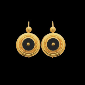 Boucles d'Oreilles ONYX 2 GRIFFES SABLAISE