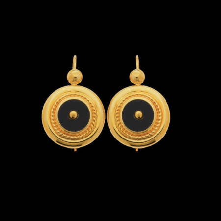 Boucles d'Oreilles ONYX 2 GRIFFES SABLAISE