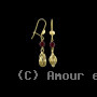 Boucle D'Oreille Or 18 Carats Forcat et Grenat