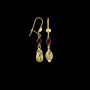 Boucle D'Oreille Or 18 Carats Forcat et Grenat