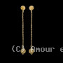 Boucle D'Oreille Or 18 Carats Pendant Boule