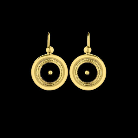 Boucles d'Oreilles ONYX 2 GRIFFES SABLAISE