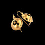 Boucles d'oreilles Tété Antillaise Onyx Lisse