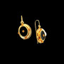 Boucles d'oreilles Créoles Crochet Pierre Noir