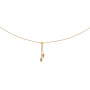 Collier Or 18 Carats Y Boule et Noeud Forçat