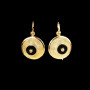 Boucles d'oreilles Créoles Tété Antillaise Onyx noir