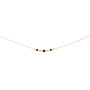 Collier Or 18 Carats Forçats Boules Grenats