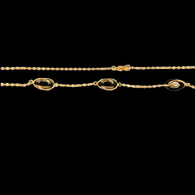 Collier Forçat émail noir plaqué Or