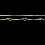 Collier Forçat émail noir plaqué Or