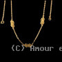 Collier Fagot Canne a Sucre Plaqué Or