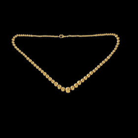 Collier Boule en Chute Plaqué Or
