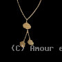 Collier Trois cartes de la Réunion plaqué Or