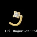 Bijoux Nez oxyde de zirconium Or