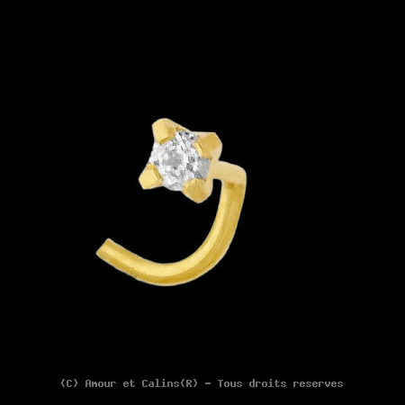 Bijoux Nez oxyde de zirconium Or