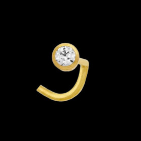 Bijoux Nez oxyde de zirconium Or