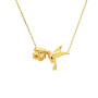 Collier Créole Colibri Hibiscus FDI030 Or