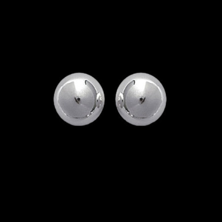 Boucles d'oreilles Argent Clou Boules rhodiées