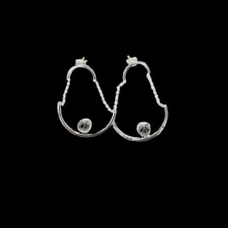 Boucles d'oreilles Argent Pendent Boules