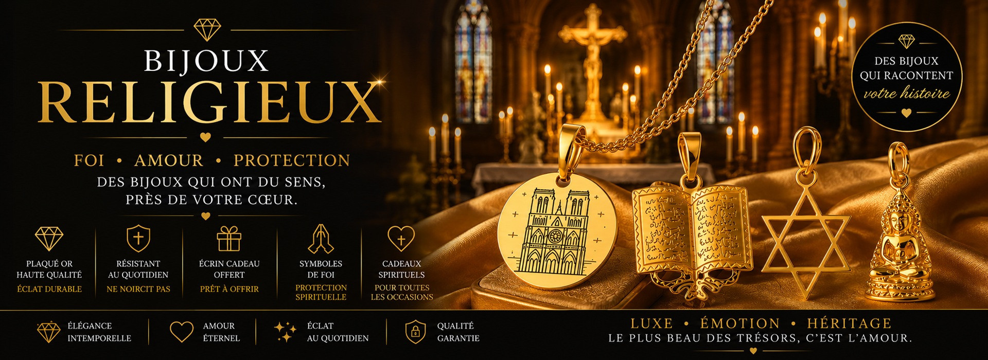 Amour et calins Bijoux religieux